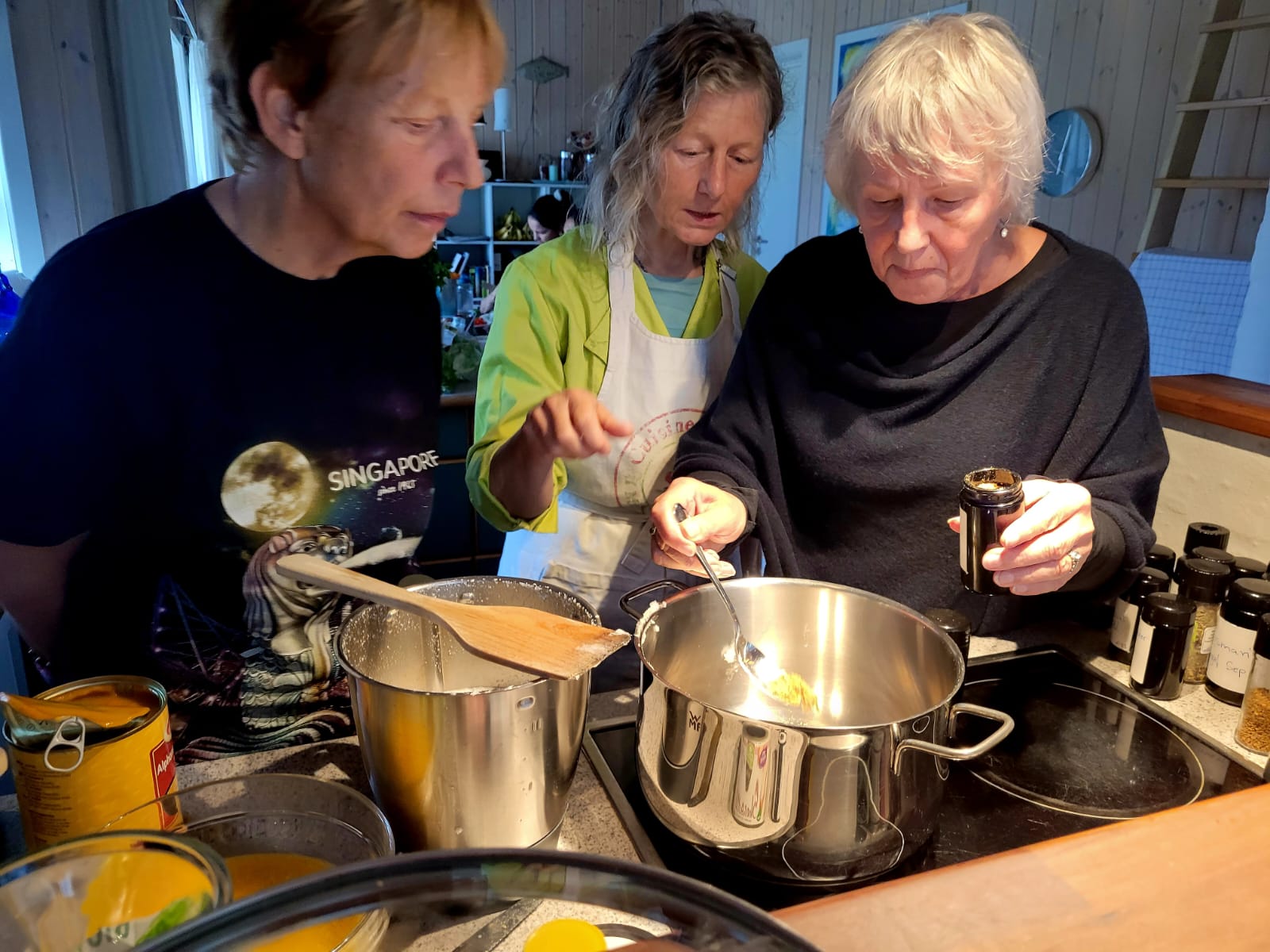 Chinese cuisine. Wok cooking vegetables.